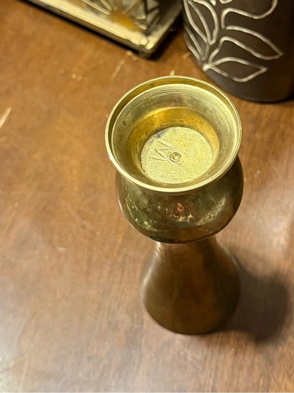 The Fairy’s Golden Trumpet – Vintage Solid Brass Bud Vase